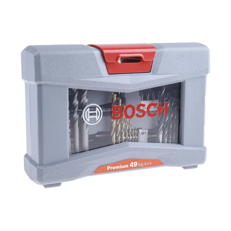 Bosch 49-Piece Twist Drill Bit Set for Masonry and Wood, 2 mm Min to 20 mm Max, Model 2608P00233