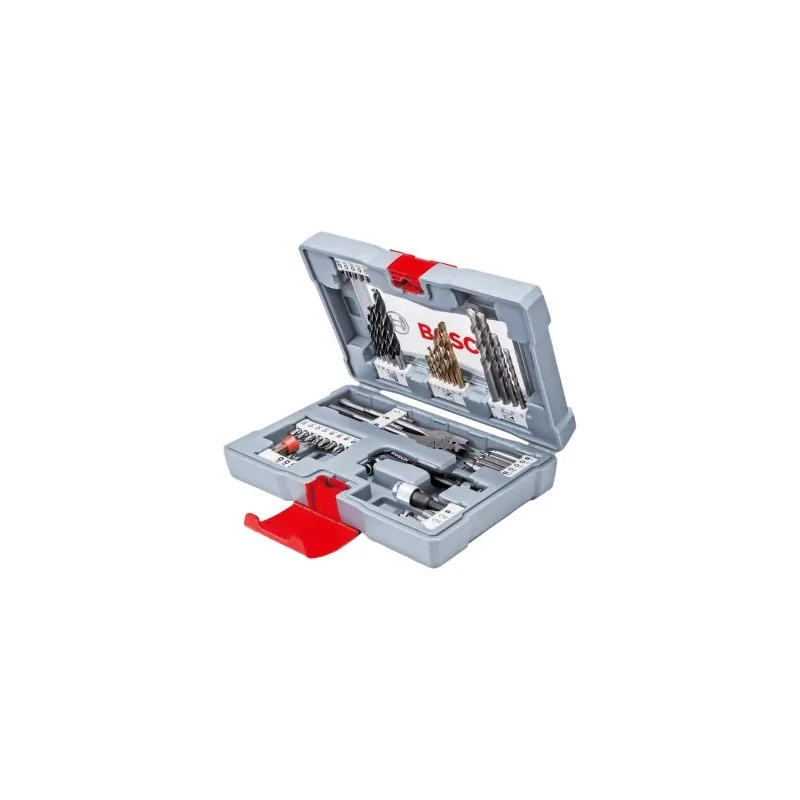 Bosch 49-Piece Twist Drill Bit Set for Masonry and Wood, 2 mm Min to 20 mm Max, Model 2608P00233