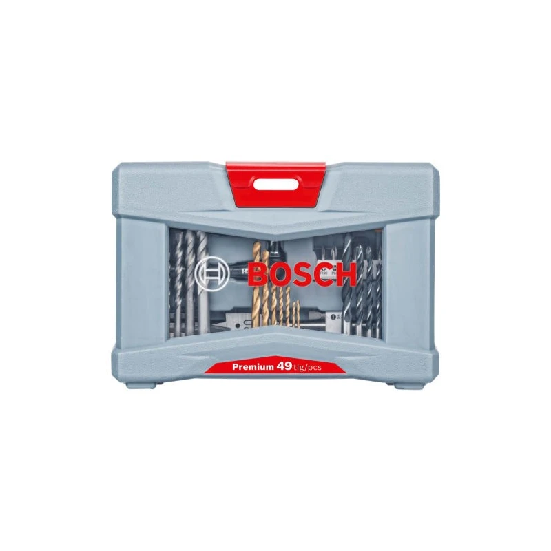 Bosch 49-Piece Twist Drill Bit Set for Masonry and Wood, 2 mm Min to 20 mm Max, Model 2608P00233
