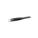 ideal-tek 120mm Stainless Steel Flat ESD Safe Tweezer 00.SA.NE.6