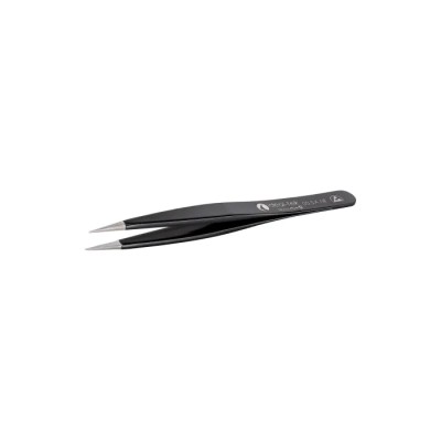 ideal-tek 120mm Stainless Steel Flat ESD Safe Tweezer 00.SA.NE.6