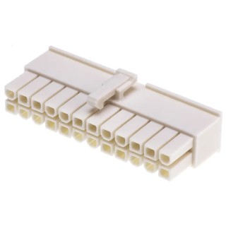 Molex Mini-Fit Jr Female Crimp Connector Housing 4.2 mm Pitch 24 Way 2 Row Straight 39-01-2245