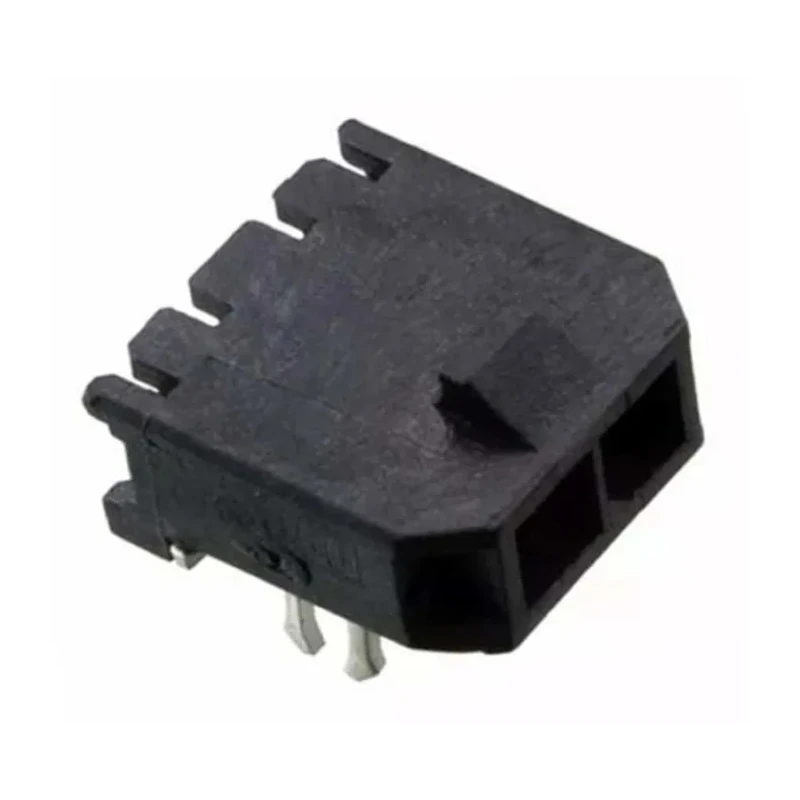Molex Micro-Fit 3.0 Series Right Angle Through Hole PCB Header 2 Contacts 3 mm Pitch Shrouded 43650-0203