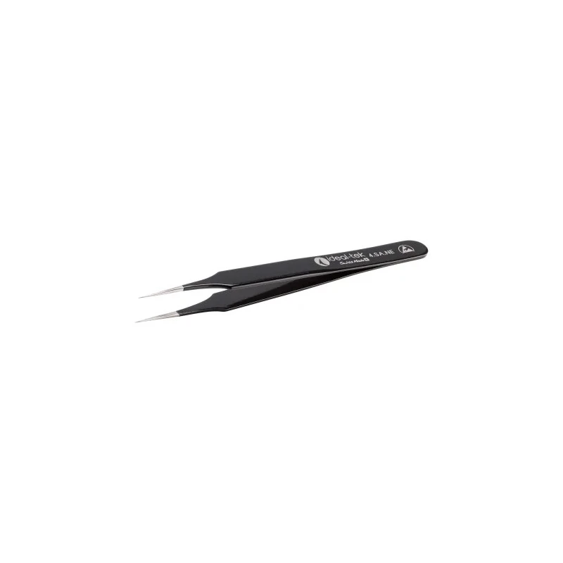 ideal-tek 110mm Stainless Steel Fine ESD Safe Tweezer 4.SA.NE.6