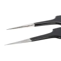 ideal-tek 110mm Stainless Steel Fine ESD Safe Tweezer 5.SA.NE.6