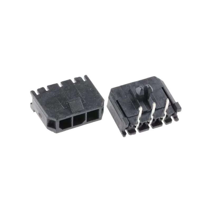 Molex Micro-Fit 3.0 Series Right Angle Through Hole PCB Header, 3 Contacts, 3 mm Pitch, 1 Row, Shrouded 43650-0300