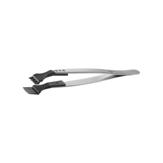 ideal-tek 130mm Stainless Steel, Polyetheretherketone Flat ESD Safe Tweezer 4WFCPR.SA.1
