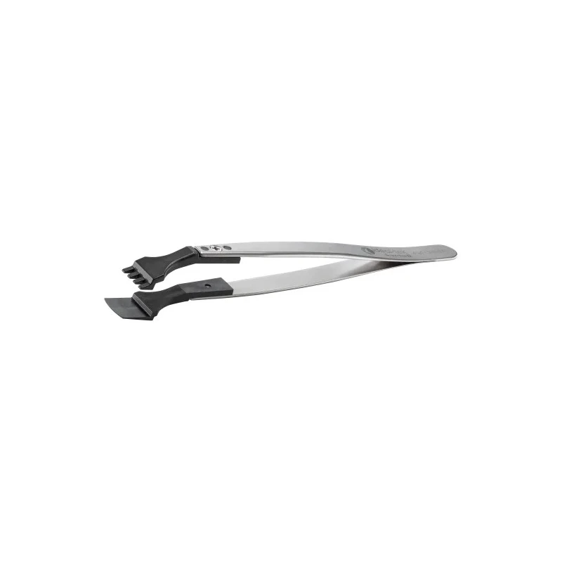 ideal-tek 130mm Stainless Steel, Polyetheretherketone Flat ESD Safe Tweezer 4WFCPR.SA.1