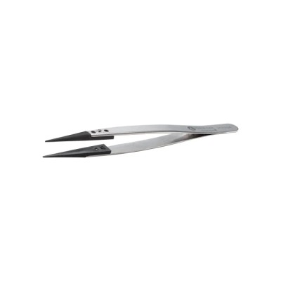ideal-tek 130mm Carbon Fibre Plastic Straight Pointed Fine ESD Safe Tweezer 2CFR.SA.1