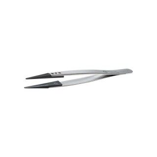 ideal-tek 130mm Polyetheretherketone Stainless Steel Round Straight Very Fine ESD Safe Tweezer 2ACPR.SA.1