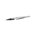 ideal-tek 130mm Stainless Steel, Polyetheretherketone Straight Round Very Fine Flat ESD Safe Tweezer 2AXCPR.SA.1