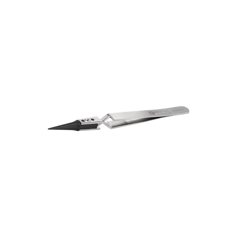 ideal-tek 130mm Carbon Fibre, Polyetheretherketone, Stainless Steel Fine ESD Safe Tweezer 5XCPR.SA.1