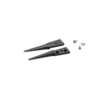 ideal-tek 40mm Carbon Fibre, Plastic Straight Fine ESD Safe Tweezer Tips A242CF