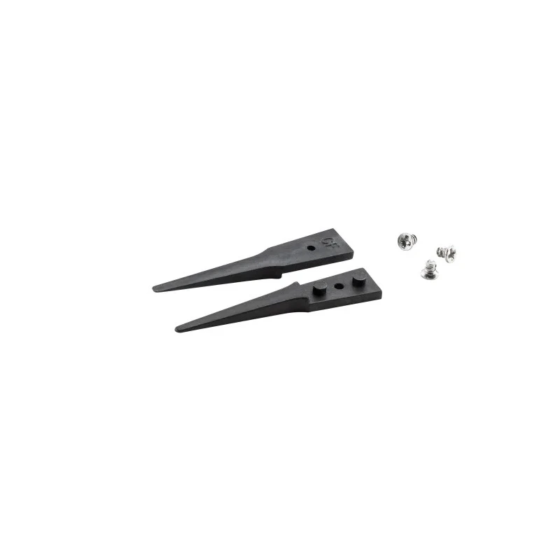 ideal-tek 40mm Carbon Fibre, Plastic Straight Fine ESD Safe Tweezer Tips A242CF
