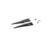 ideal-tek 40mm Carbon Fibre, Plastic Straight Fine ESD Safe Tweezer Tips A242CF