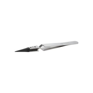 ideal-tek 130mm Carbon Fibre, Stainless Steel, Polyamide 66 Straight, Sharp, Very Fine ESD Safe Tweezer 5XCFR.SA.1