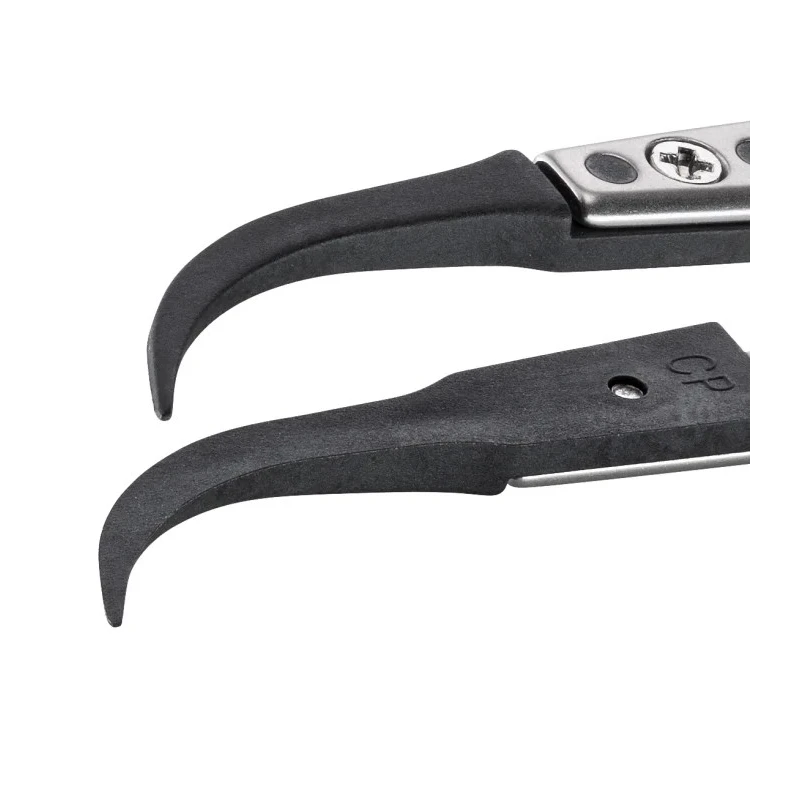 ideal-tek 130mm Polyetheretherketone Stainless Steel Fine Curved ESD Safe Tweezer 7CPR.SA.1