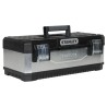 Stanley Plastic Tool Box with 23 Compartments, Latch Lock, Tote Tray, 584mm x 584mm x 293mm 1-95-619