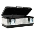 Stanley Plastic Tool Box with 23 Compartments, Latch Lock, Tote Tray, 584mm x 584mm x 293mm 1-95-619