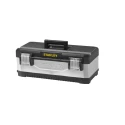 Stanley Plastic Tool Box with 23 Compartments, Latch Lock, Tote Tray, 584mm x 584mm x 293mm 1-95-619