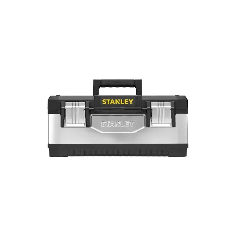 Stanley Plastic Tool Box with 23 Compartments, Latch Lock, Tote Tray, 584mm x 584mm x 293mm 1-95-619