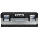 Stanley Plastic Tool Box with 23 Compartments, Latch Lock, Tote Tray, 584mm x 584mm x 293mm 1-95-619