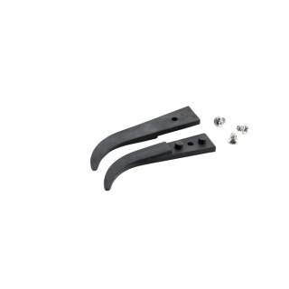 ideal-tek Polyetheretherketone 40mm Flat Rounded ESD Safe Tweezer Tips A2ABCP