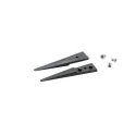 ideal-tek 40mm Carbon Fibre Polyetheretherketone Flat, Round, Straight Very Fine ESD Safe Tweezer Tips A2ACP