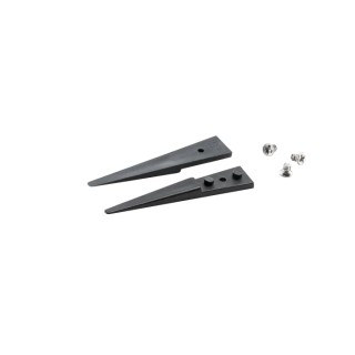 ideal-tek 40mm Carbon Fibre Polyetheretherketone Flat, Round, Straight Very Fine ESD Safe Tweezer Tips A2ACP