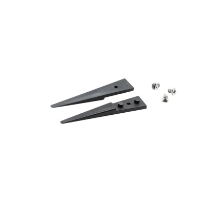 ideal-tek 40mm Carbon Fibre Polyetheretherketone Flat, Round, Straight Very Fine ESD Safe Tweezer Tips A2ACP