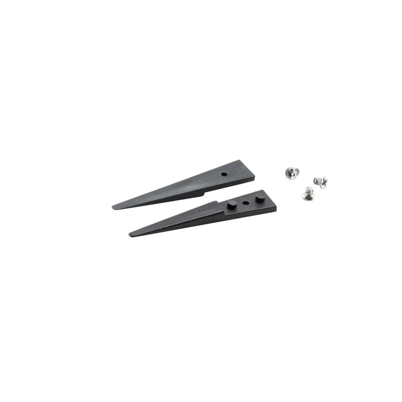 ideal-tek 40mm Carbon Fibre Polyetheretherketone Flat, Round, Straight Very Fine ESD Safe Tweezer Tips A2ACP