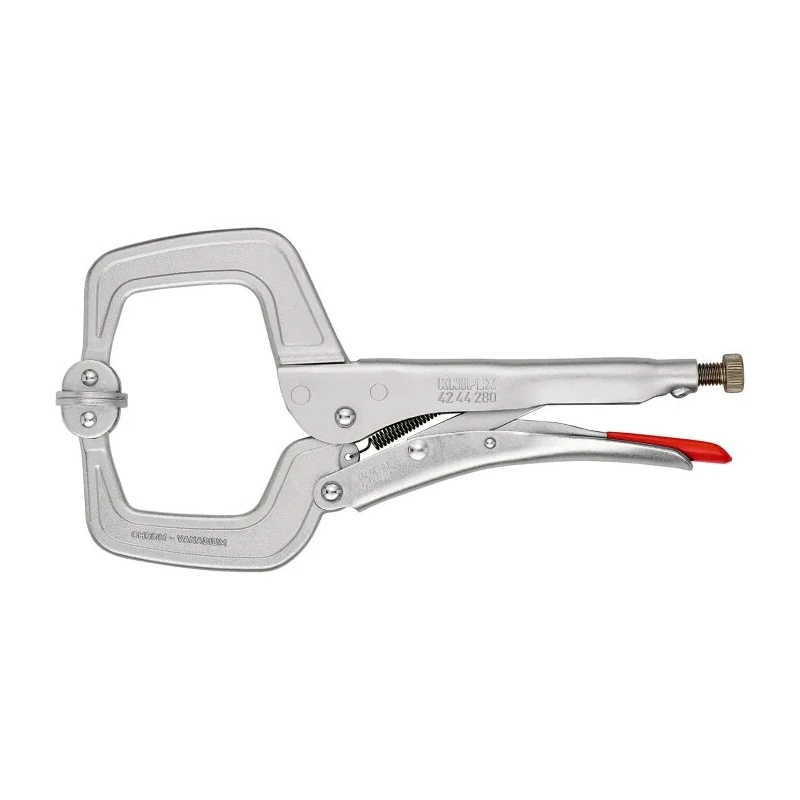 Knipex 1-Piece Mole Grips Steel, Bright Zinc Finish, 280mm Overall Length 42 44 280