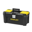 Stanley Plastic Tool Box 200mm Length 195mm Width 410mm Height Latch Lock Movable Tray Yellow Black STST1-75518