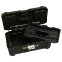 Stanley Plastic Tool Box 200mm Length 195mm Width 410mm Height Latch Lock Movable Tray Yellow Black STST1-75518