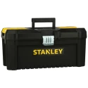 Stanley Plastic Tool Box 200mm Length 195mm Width 410mm Height Latch Lock Movable Tray Yellow Black STST1-75518