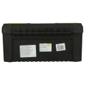 Stanley Plastic Tool Box 200mm Length 195mm Width 410mm Height Latch Lock Movable Tray Yellow Black STST1-75518