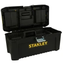Stanley Plastic Tool Box 200mm Length 195mm Width 410mm Height Latch Lock Movable Tray Yellow Black STST1-75518