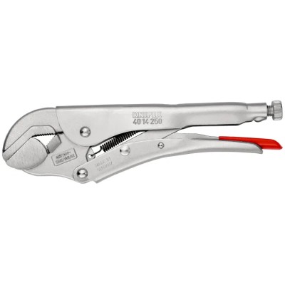 Knipex 1-Piece Locking Plier Straight, Bright Zinc Finish, Steel, 250mm Overall Length 40 14 250