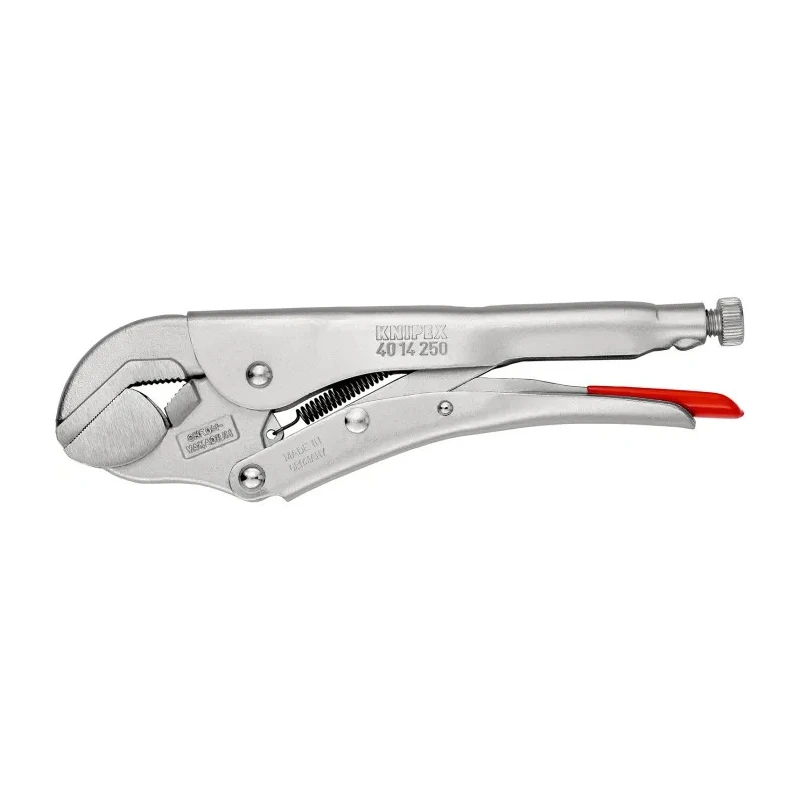 Knipex 1-Piece Locking Plier Straight, Bright Zinc Finish, Steel, 250mm Overall Length 40 14 250