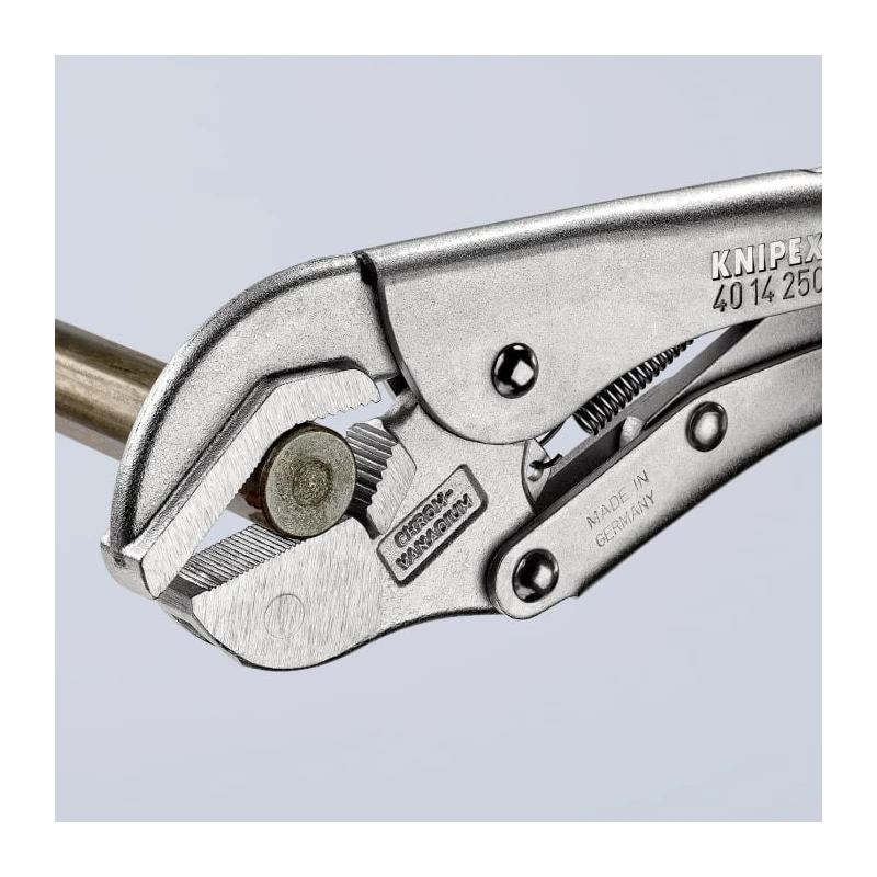 Knipex 1-Piece Locking Plier Straight, Bright Zinc Finish, Steel, 250mm Overall Length 40 14 250