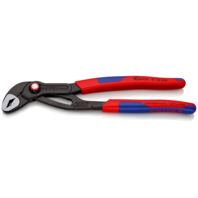 Knipex Cobra® QuickSet Water Pump Plier 250mm Overall Length, 50mm Jaw, 25 Positions, Comfort Grip 87 22 250