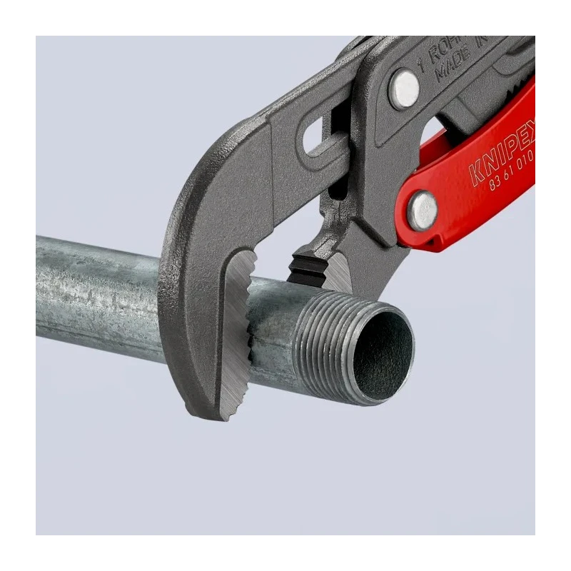 Knipex 42 mm Jaw Capacity Pipe Wrench, 330 mm Overall Length, Plastic Handle 83 61 010
