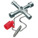 Knipex Die Cast Zinc 3-way Control Cabinet Key 00 11 03 S1