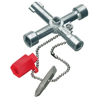 Knipex Die Cast Zinc 3-way Control Cabinet Key 00 11 03 S1