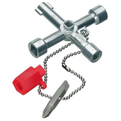 Knipex Die Cast Zinc 3-way Control Cabinet Key 00 11 03 S1