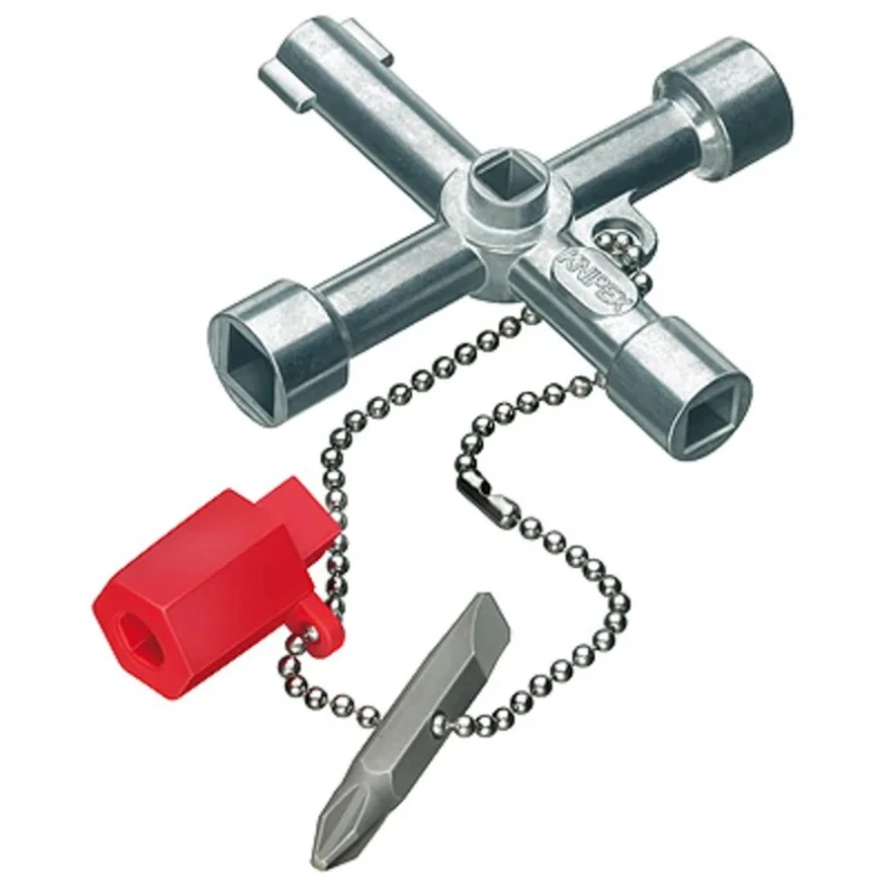 Knipex Die Cast Zinc 3-way Control Cabinet Key 00 11 03 S1