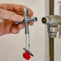 Knipex Die Cast Zinc 3-way Control Cabinet Key 00 11 03 S1