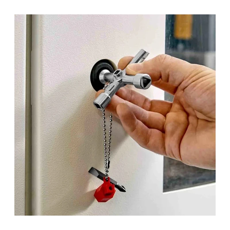 Knipex Die Cast Zinc 3-way Control Cabinet Key 00 11 03 S1