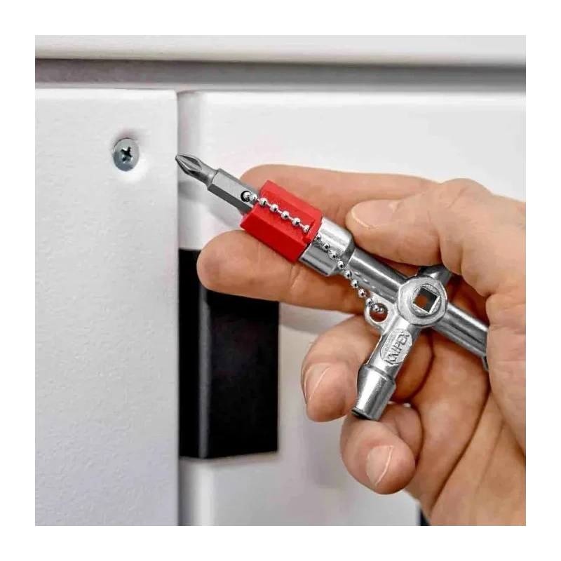 Knipex Die Cast Zinc 3-way Control Cabinet Key 00 11 03 S1