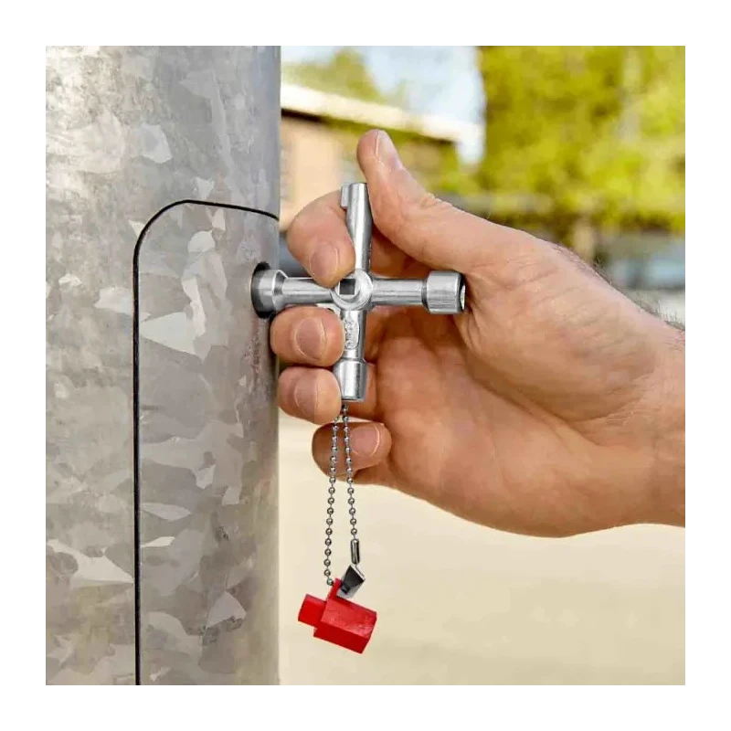 Knipex Die Cast Zinc 3-way Control Cabinet Key 00 11 03 S1